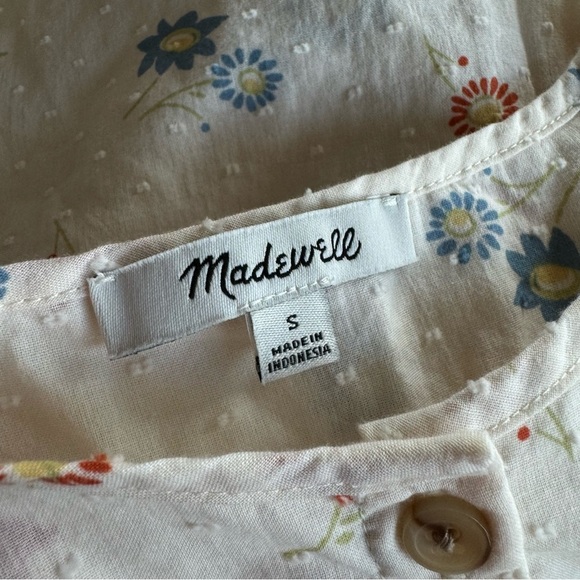 Madewell Cotton Puff Sleeve Prose Shirt in Dotted Floral Heyday - Picture 10 of 10